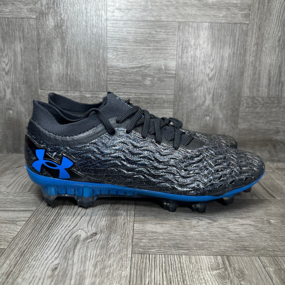 Under Armour Black and Blue Men's Cleats Athletic Shoes